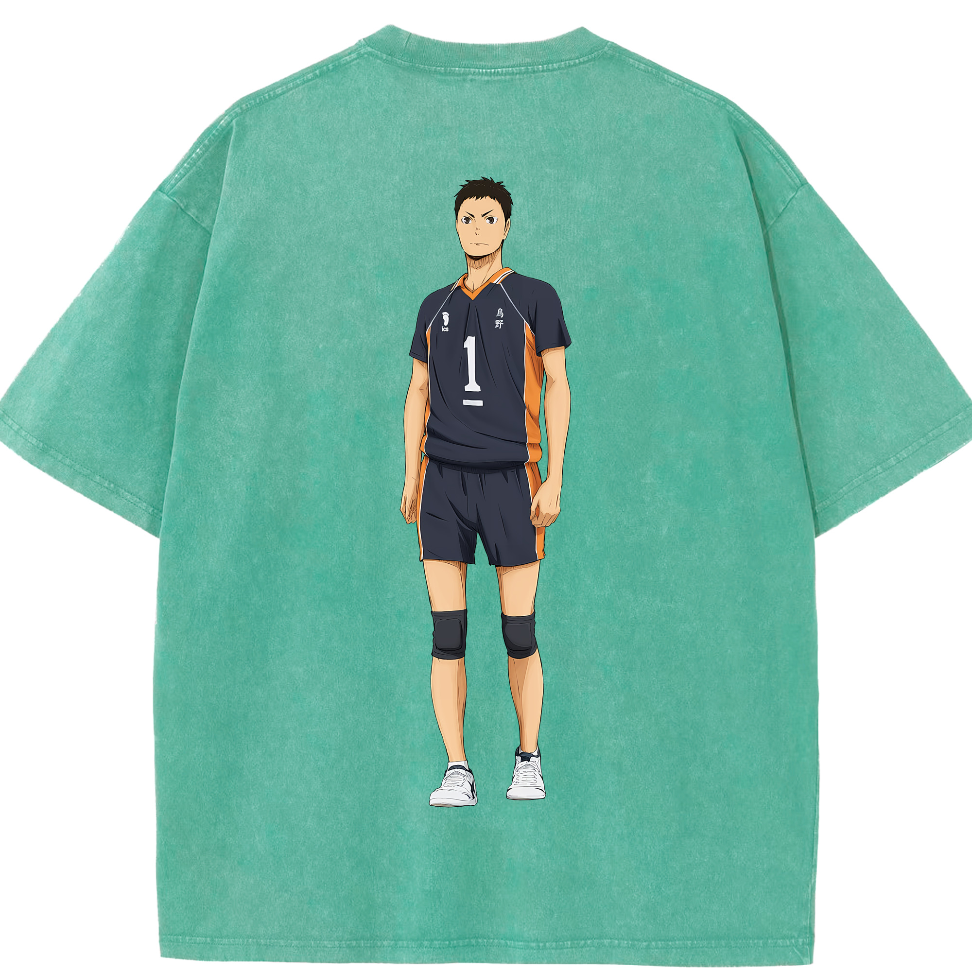 （画像用） ハイキュー!! Haikyu!! 綿100% ヴィンテージ風 半袖Tシャツ（背面プリント）